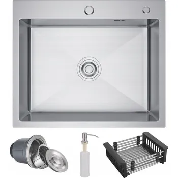 Nerezový dřez Dřez pod desku IVETTE nerezová ocel 60x50 cm jednokomorový