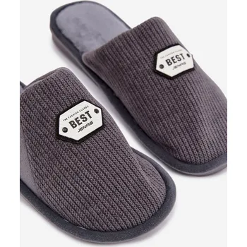 Sada pánského spodního prádla Pánské nazouváky s nášivkou Presine – šedé Velikost: 45