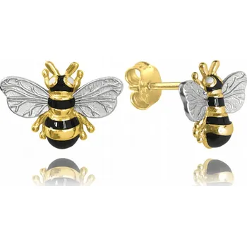 Náušnice Stříbrné náušnice včela včelka PEcky