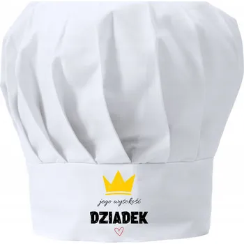 Čepice Kuchařská čepice pro dědečka ke Dni dědečků – Jeho Veličenstvo Dědeček Dárek