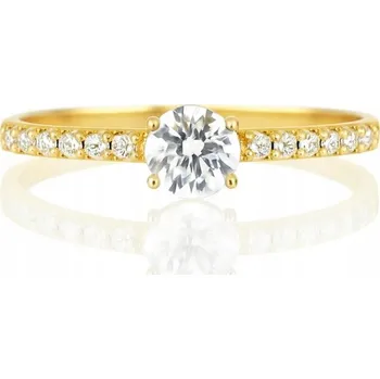 Prsten ECARLA prstýnek z chirurgické oceli pozlacený zlatem PST960R6