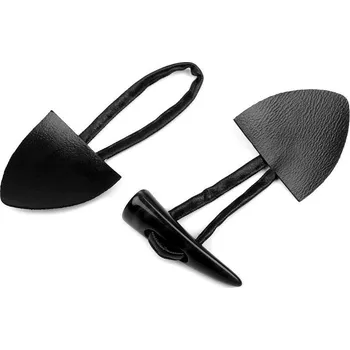 Designové zapínání s rohem, střední, 1 černá