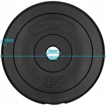 ZÁVAŽÍ KOTOUČ 2,5KG TĚLOCVIČNA 26mm KOMPOZITNÍ CVIČEBNÍ TALÍŘ