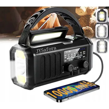 Radiopřijímač Zelené rádio na solární pohon AM/FM s LED svítilnou a SOS alarmem Zelená