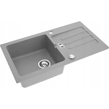Granitový dřez Jednokomorový granitový dřez Moderno Martha šedý
