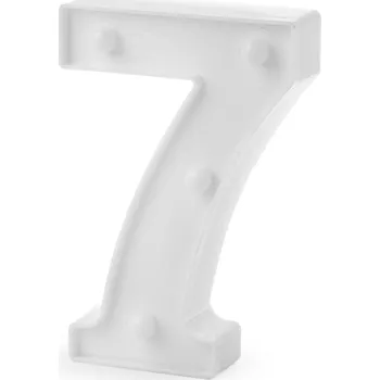 Svítící číslice k narozeninám a Novému roku, střední, 8 "7" bílá