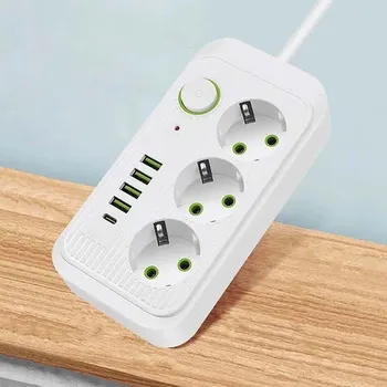Elektrická zásuvka Prodlužovačka se 3 zásuvkami a USB porty
