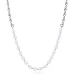 Půvabný ocelový náhrdelník s perlami Chunky SHK63 S Agapo