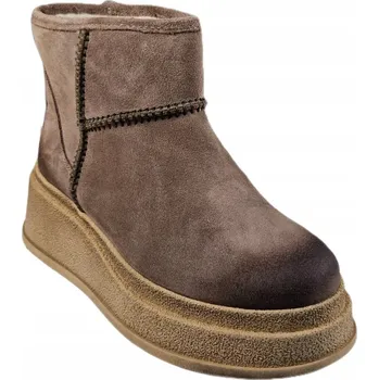 Dámská zimní obuv Maciejka Kotníkové Boty dámské kožené sněhule na platformě 06769-02 hnědé vel. 36