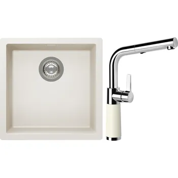 Granitový dřez Set Schock S13-11 (dřez Kaia N-100 Magnolia + baterie SC-540.120 Magnolia)