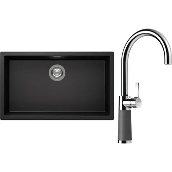 Kuchyňský dřez Set Schock S15-6 (dřez Kaia N-100XL Stone + baterie SC-520 Stone)