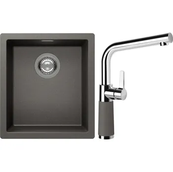 Kuchyňský dřez Set Schock S12-10 (dřez Kaia N-100S Silverstone + baterie SC-540 Silverstone)