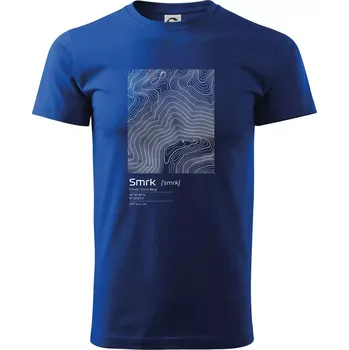 Pánské tričko Smrk - vrstevnice v obdélníku - Triko extra velké (5-8XL) - 7XL ( Královská modrá )
