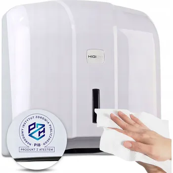 Zásobník na papírové ručníky Nástěnný zásobník na papírové ručníky skládané (ZZ) HIGI24 bílý, s uzávěrem