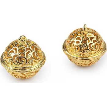 Rolničky filigránové Ø18 mm, Ø26 mm, barva 3 (Ø18 mm) zlatá