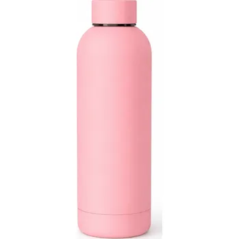 Termoska Termoska 500 ml z ocel na teplé i studené nápoje, lososově růžová