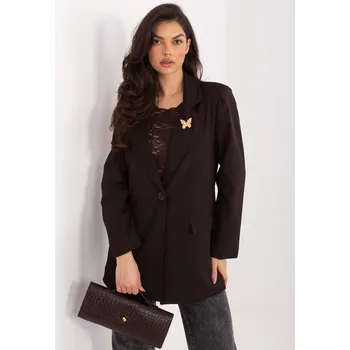 Dámské sako Blejzr IT MA FL8315.85 tmavě hnědý M