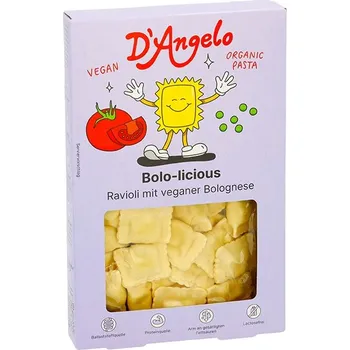 Hotové jídlo D’Angelo Ravioli vegan bolognese 250 g bio BIO VEGAN Množství: 1 ks