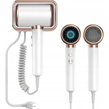 Fén Hotelový fén na vlasy nástěnný lehký se silným držákem 2000W bílý