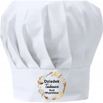 Čepice Kuchařská čepice pro dědečka - Dědeček + Jméno Král Pečení Dárek