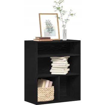 Knihovna Regál na knihy, černý, 66x31x80 cm, dřevotříska