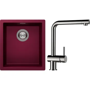 Kuchyňský dřez Set Schock S12-3 (dřez Kaia N-100S Berry + baterie Epos Nerezový vzhled)