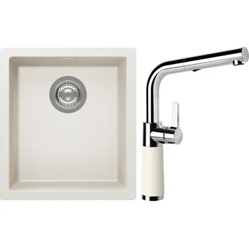 Kuchyňský dřez Set Schock S12-11 (dřez Kaia N-100S Magnolia + baterie SC-540.120 Magnolia)