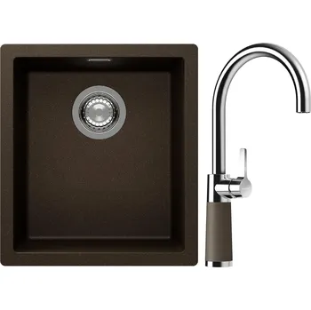 Kuchyňský dřez Set Schock S12-6 (dřez Kaia N-100S Bronze + baterie SC-520 Bronze)