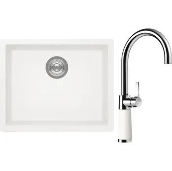 Kuchyňský dřez Set Schock S14-6 (dřez Kaia N-100L Polaris + baterie SC-520 Polaris)