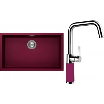 Kuchyňský dřez Set Schock S15-8 (dřez Kaia N-100XL Berry + baterie SC-530 Berry)