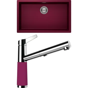 Kuchyňský dřez Set Schock S15-5 (dřez Kaia N-100XL Berry + baterie SC-510.120 Berry)