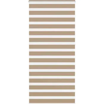 vidaXL Zebra roleta 95x230 cm šířka látky 90,9 cm polyester [4014806] Barva: sand brown