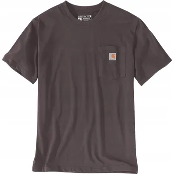 Tričko s krátkým rukávem Carhartt K87 Pocket T-Shirt S dark sepia