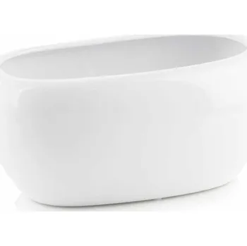 Květináč Květináč keramika bílý Polnix 27 cm x 17 x 13 cm