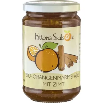 Fattoria Sicilsole Pomerančová marmeláda se skořicí 370 g bio BIO VEGAN Množství: 1 ks