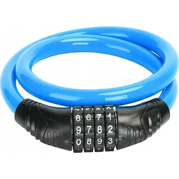 Zámek na kolo Zámek na kolo Zabezpečení Řetězový zámek 4místný kód 60 cm Modrý