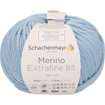 Příze Schachenmayr Merino extrafine 85 Světle modrá 252 (Příze Merino extrafine 85 hellblau 252)