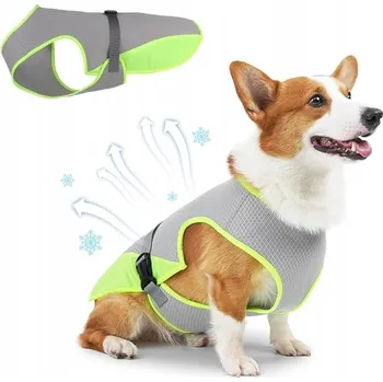 Obleček pro psa Chladicí vesta pro psa, prodyšná bunda, UV ochrana, obleček, velikost L