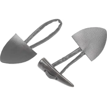 Designové zapínání s rohem, velké, 4 šedá neutrální