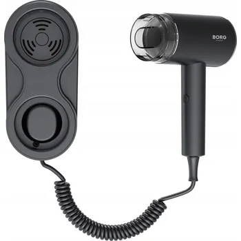 Fén Hotelový fén na vlasy Borg Hygiene Lodos černý s držákem 1600W