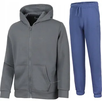 Chlapecká mikina 4F ZATEPLENÁ CHLAPECKÁ TEPLÁKOVKA ROZEPÍNACÍ MIKINA KALHOTY / vel 158