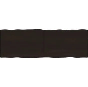Konferenční stolek Deska stolu tmavě hnědá 180x60x(2-6) cm dřevo s přírodní hranou