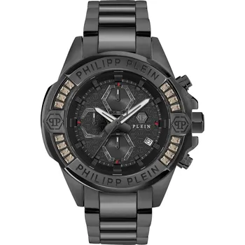 Oblečení a móda Philipp Plein PWWFA0725 The $kull Chrono 45mm 5ATM
