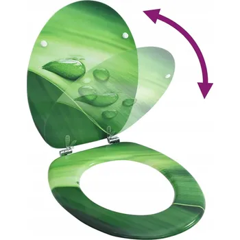 Obraz WC sedátko VidaXL modré MDF