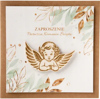 Obraz Pozvánka na První svaté přijímání pro chlapce i dívku s obálkou