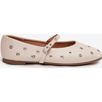 Dámské baleríny Dámské baleríny se stříbrnými prvky Marivon – béžové Velikost: 37