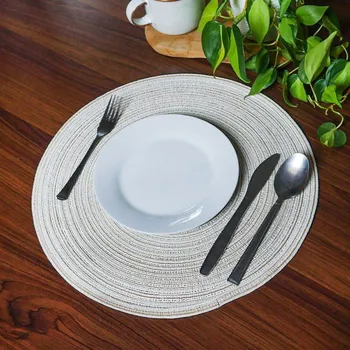 prostírání Kulaté prostírání na stůl - béžové