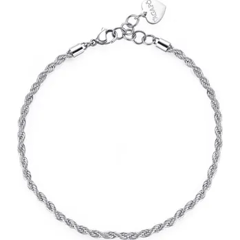 Módní doplněk Slušivý ocelový řetízkový náramek na kotník Chunky SHK19 S Agapo