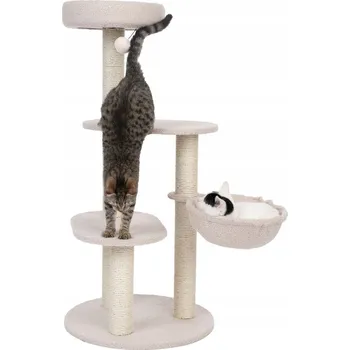 Škrabadlo pro kočky , věž, plyšový pelíšek , rozměry: 103 x 71 x 49 cm