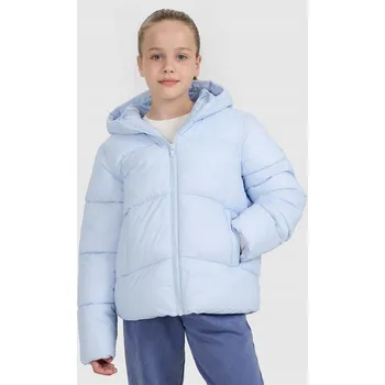 Dívčí prošívaná bunda s výplní ze syntetického peří - modrá